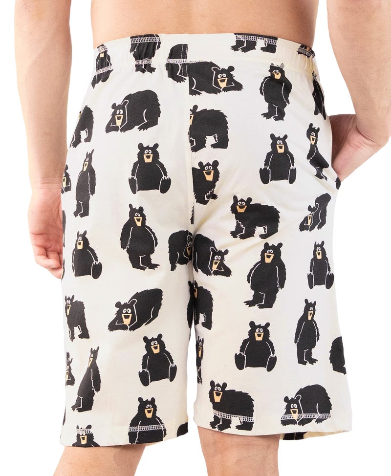 Lazy One Pajama Shorts for Men, Men's Pajama Bottoms, Sleepwear, Animal (Papa Bear, Large) - Image 2